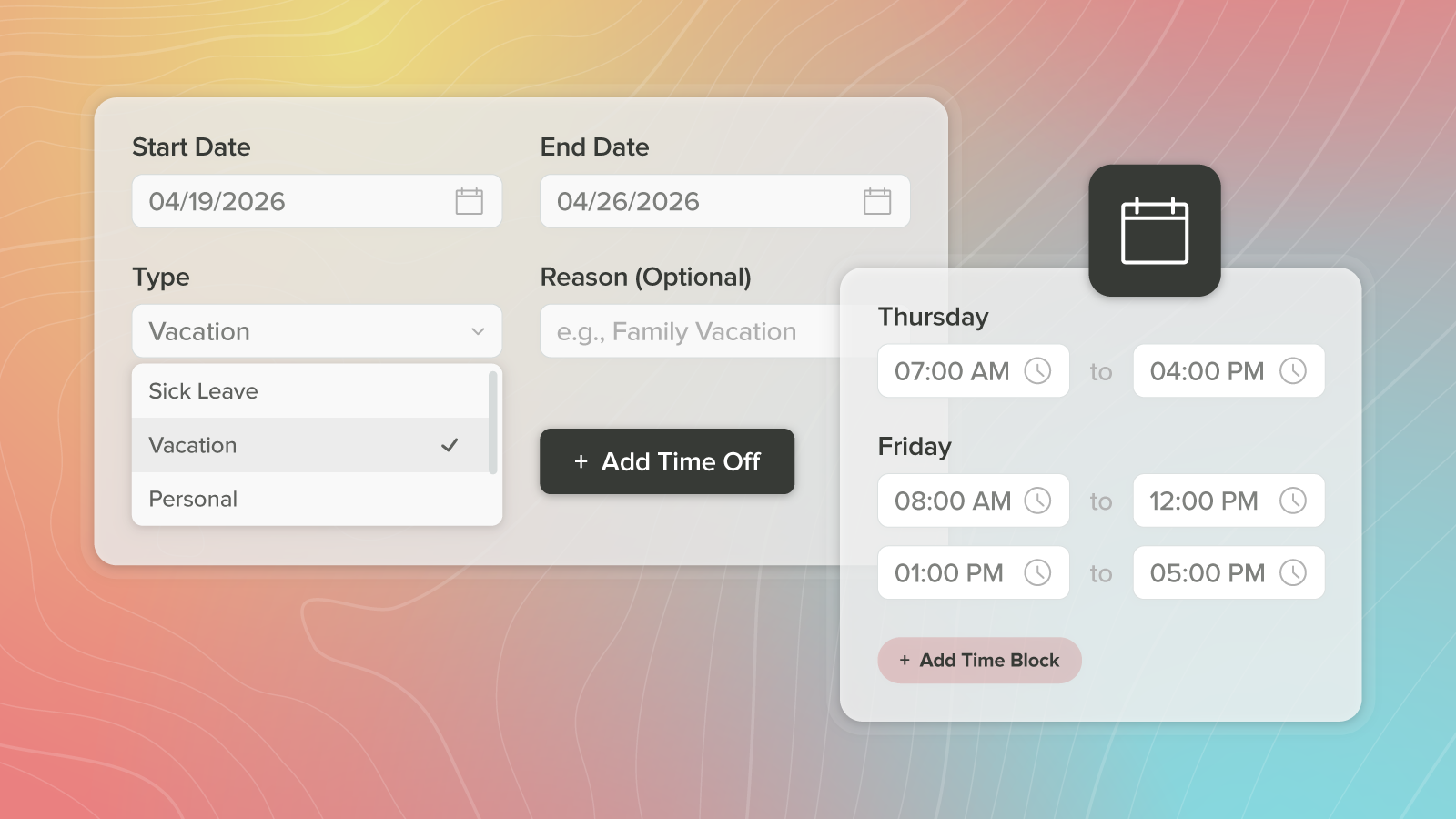 Availability & Time-Off Management
